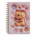 Блокнот на пружині збоку CAPYBARA, 145х210 мм, 80 арк., клітинка, асорті, KIDS Line