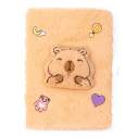 Блокнот плюшевый CAPYBARA, А5, 80 л., клетка, ассорти, KIDS Line