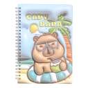 Блокнот на пружині збоку CAPYBARA, А5, 70 арк., клітинка, асорті, KIDS Line