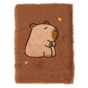 Блокнот плюшевый CAPYBARA 25, А5, 80 л., клетка, ассорти, KIDS Line