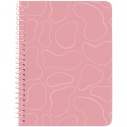 Блокнот на спіралі пласт. обкл., B6, 80 арк.,кл., рожевий