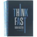 Блокнот с разделителями, А5, 120л, клет, Think fast