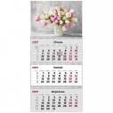 Календарь настенный квартальный 2027г, 3  пр., Magic Flowers 2