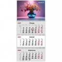 Календарь настенный квартальный 2027г, 3  пр., Magic Flowers 3