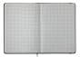 Блокнот деловой LIBRETA, А5, 96 л., клетка, черный, иск.кожа