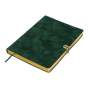 Щоденник недат. VELOUR, A5, зелений, штуч.шкіра, 336 стор