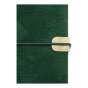 Щоденник недат. VELOUR, A5, зелений, штуч.шкіра, 336 стор