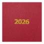 Ежедневник датир. 2026 STRONG,  A5, темно-красный, бумвинил