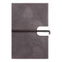Щоденник датов. 2026 VELOUR, A5, сірий, штуч.шкіра