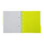 Зошит на пружині NEON, В5 (170x205), 120 арк, клітинка, 3 PVC розділювачі, PVC обкладинка, жовтий