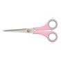 Ножиці ,PASTEL  170 мм, круглі ручки, з рожев .гум.вставками, рожеві