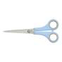 Ножиці PASTEL,, 170 мм, круглі ручки, з блак.гум.вставками, блакитними  