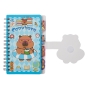 Блокнот на пружині збоку CAPYBARA, А6, 60 арк., клітинка, на липучці, асорті, KIDS Line