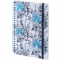 Блокнот на спирали карт. обл., А5, 80 л., кл.,OS,Blue garden
