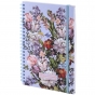 Блокнот на спирали карт. обл., А5, 80 л., кл.,OS, Spring flow