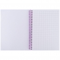 Блокнот на спирали карт. обл., А5, 80 л., кл.,OS, Purple field