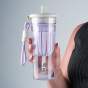 Стакан для воды, 650 мл, бело-лиловый
