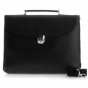 Портфель с натуральной кожи, черный