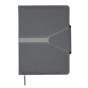 Щоденник недат. NAVIGATOR, A5, сірий, штуч.шкіра, 336 стор