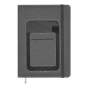 Щоденник недат. COMBI, A5, сірий, штуч.шкіра/поролон, 336 стор