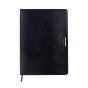 Щоденник недат. SALERNO, L2U, А4, чорний, штуч.шкіра, 336 стор