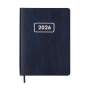 Щоденник датов. 2026 MEMORY, A5, синій, штуч.шкіра