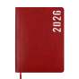 Щоденник датов. 2026 MIND, A5, червоний, штуч.шкіра