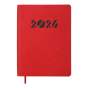 Щоденник датов. 2026 INVISIBLE, A5, червоний, штуч.шкіра