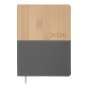 Щоденник датов. 2026 CORAL, A5, сірий, штуч.шкіра
