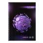Зошит для нотаток SPHERE, А4, 80 арк., клітинка, картонна обкладинка, фіолетовий