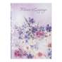 Книжка записна FLOWERS LANGUAGE, А6, 64 л., клітинка, тверда обкладинка, мат. ламінація+лак, бузкова