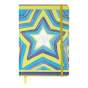 Книжка записна STAR, на гумці, А5, 96 арк., клітинка, офсет крем., тв.лам.обл., блакитна
