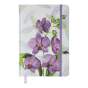 Книжка записна ORCHID, на гумці, А5, 96 арк., клітинка, офсет крем., тв.лам.обл., лавандова