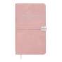 Щотижневик  датов. 2026 кишеньк. VELOUR, 85*153, рожевий, штуч. шкіра