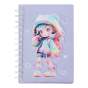 Зошит на пружині CUTE, 179 х 126 мм, 80 арк., лінія, Soft PU обкладинка, фіолетова, KIDS Line