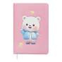 Блокнот BEAR, 155 х 108 мм, 80 арк., лінія, Soft PU обкладинка, рожевий, KIDS Line