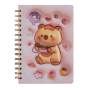 Блокнот на пружині збоку CAPYBARA, 145х210 мм, 80 арк., клітинка, асорті, KIDS Line