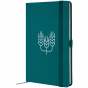 Книга записна Partner, 125*195, 96арк, кліт, малахіт,Колоски