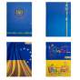 Книга канцелярська UKRAINE, А4, 96 арк., клітинка,  офсет,тверда ламінована обкладинка, асорті